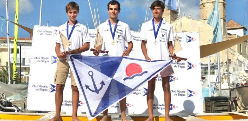 Roger Colomé, Jordi Sans i Àlex Canalda, campions de la Copa d’Europa de Patí a Vela Junior